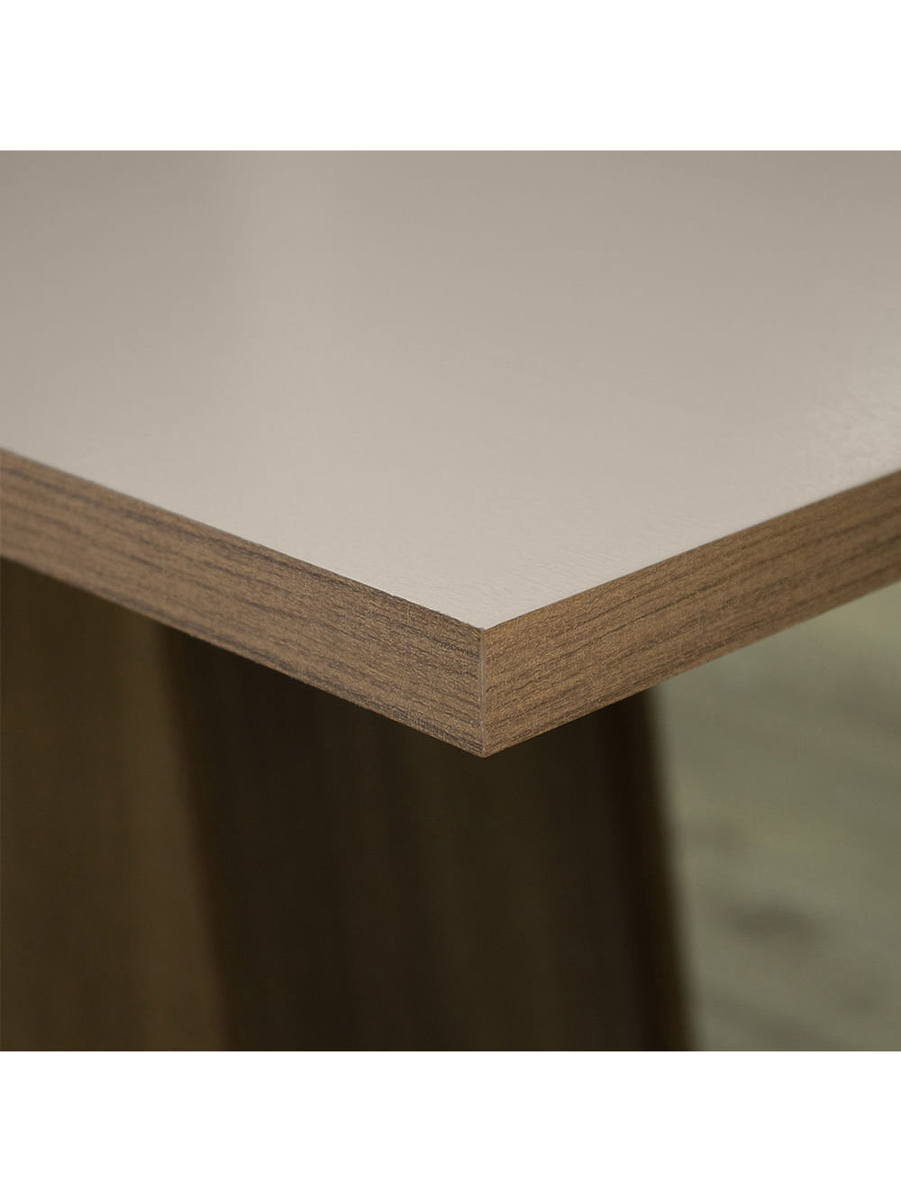 Conjunto Sala de Jantar Mesa Tampo de Madeira 6 Cadeiras Rustic/Crema/Imperial Simone Madesa