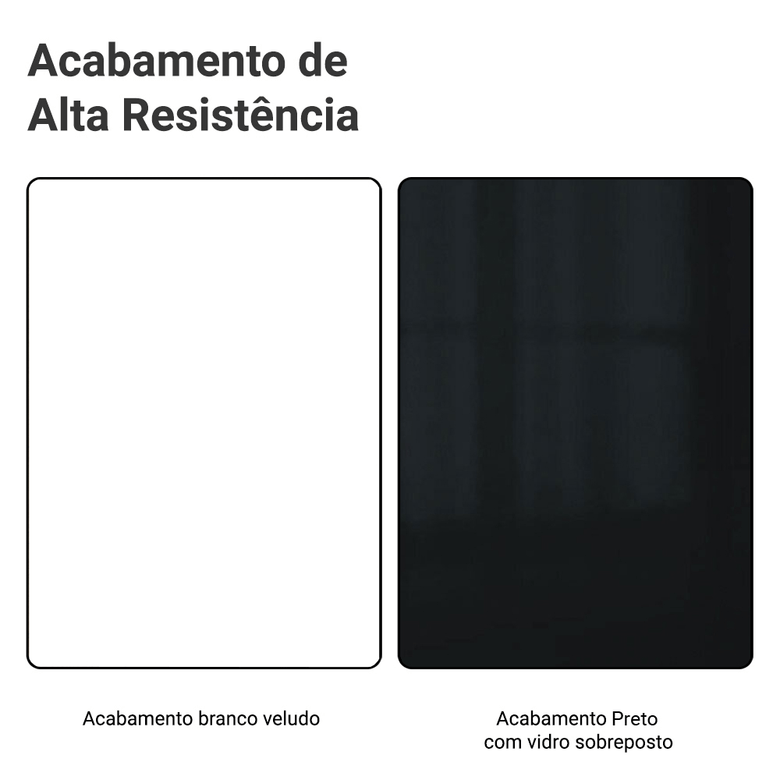 Armário de Cozinha Compacta 190cm Branco/Preto Lux Madesa 02