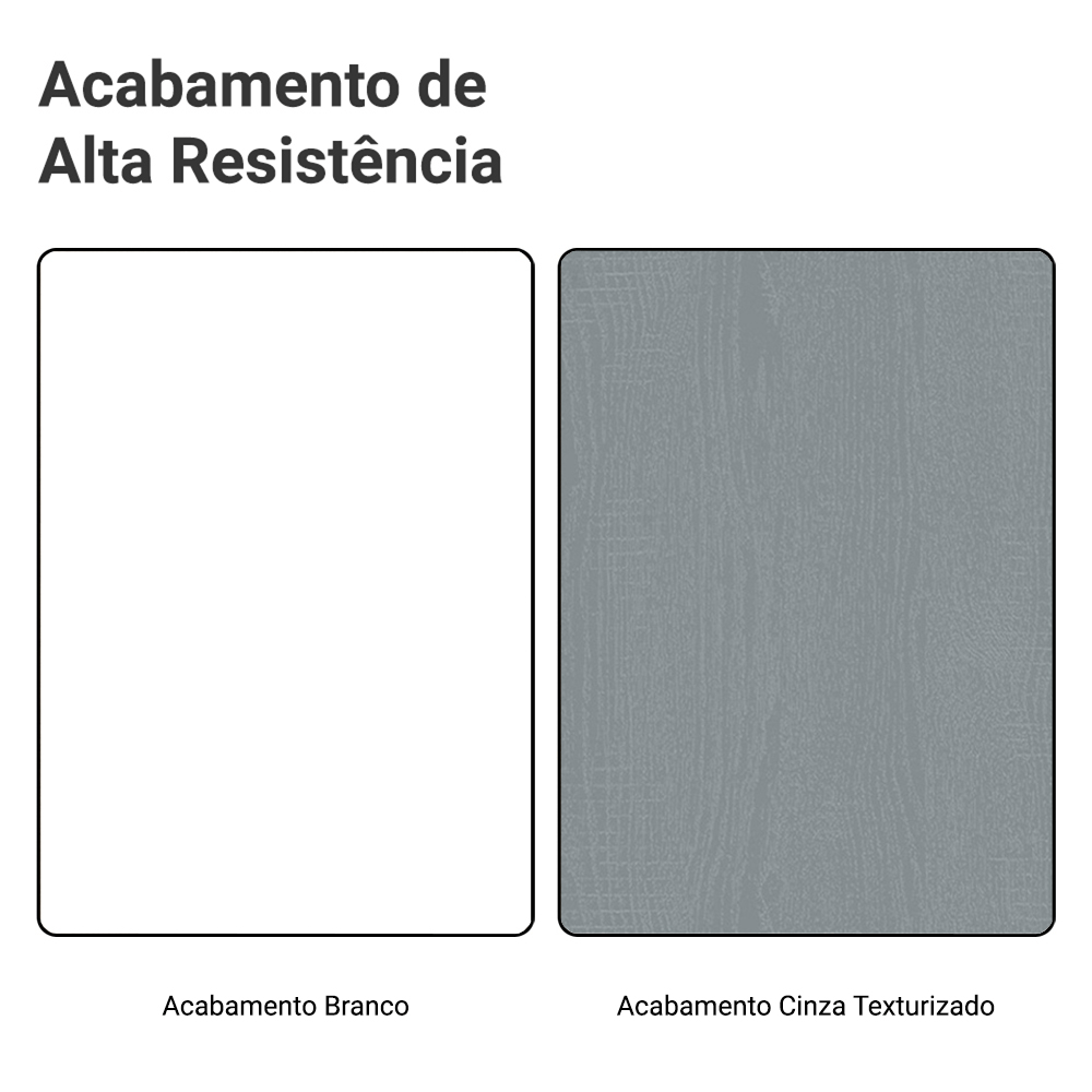 Armário de Cozinha Compacta 190cm com Cristaleira Branco/Cinza Agata Madesa 01