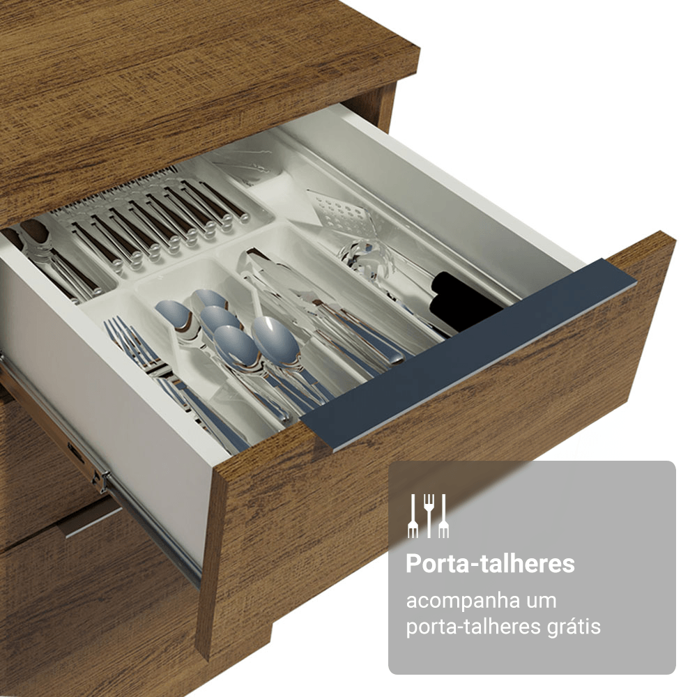 Armário de Cozinha Compacta 190cm Rustic Stella Madesa 03