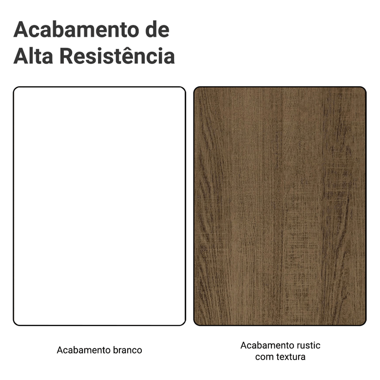 Armário de Cozinha Compacta 190cm Branco/Rustic Glamy Madesa 05