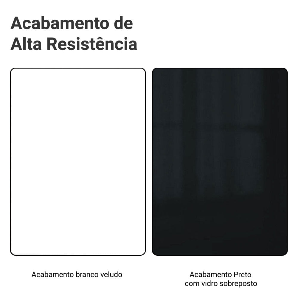 Armário de Cozinha Completa 270cm Branco/Preto Lux Madesa 04