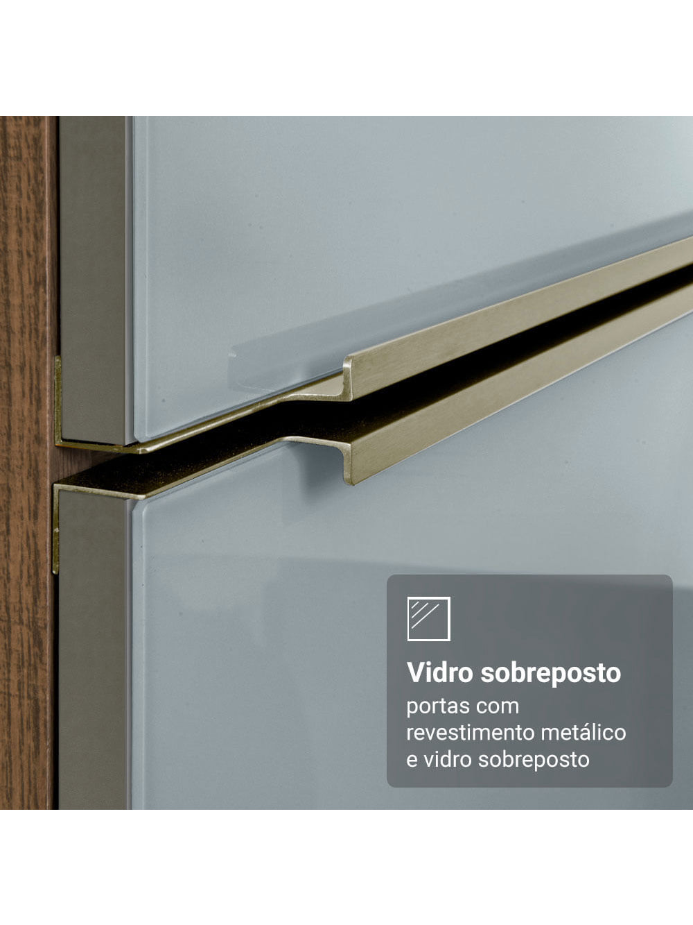 Armário de Cozinha Completa 270cm Rustic/Cinza Lux Madesa 04