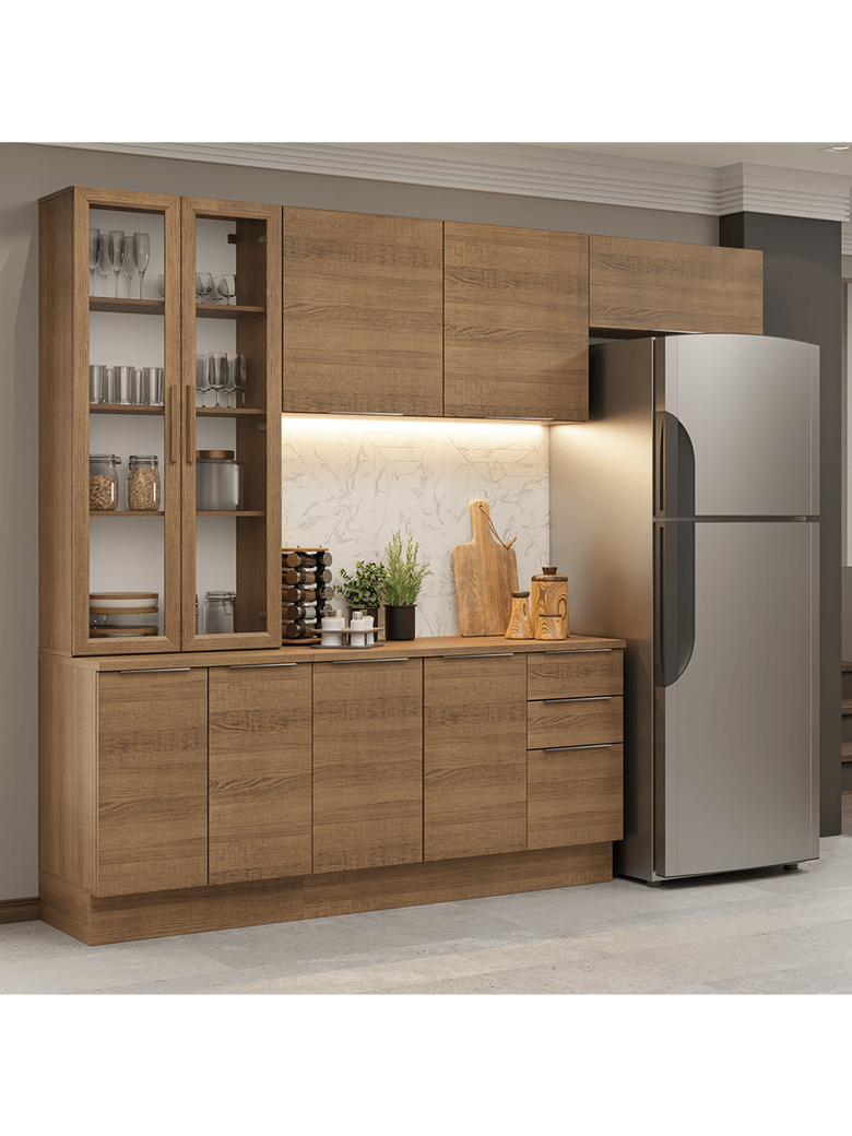 Armário de Cozinha Completa 270cm Rustic Stella Madesa 11