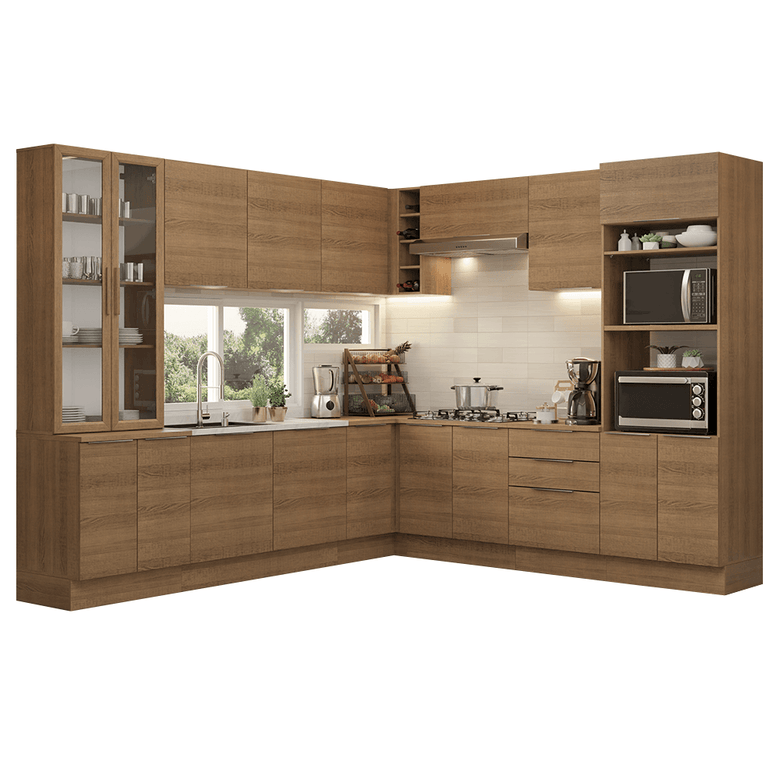 Armário de Cozinha Completa 549cm Rustic Stella Madesa 01