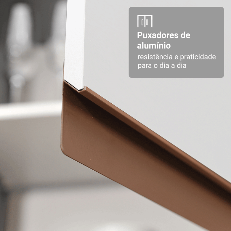 Armário de Cozinha Compacta 190cm Branco Reims Madesa 07