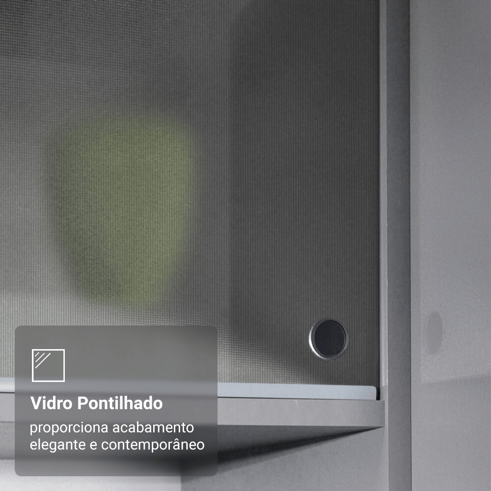 Armário de Cozinha Compacta Suspenso 200cm Cinza Nice Madesa XA07