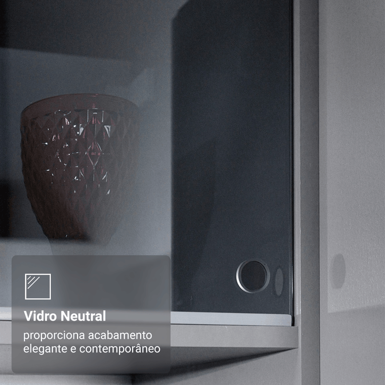 Armário de Cozinha Compacta 200cm Cinza Nice Madesa XA14