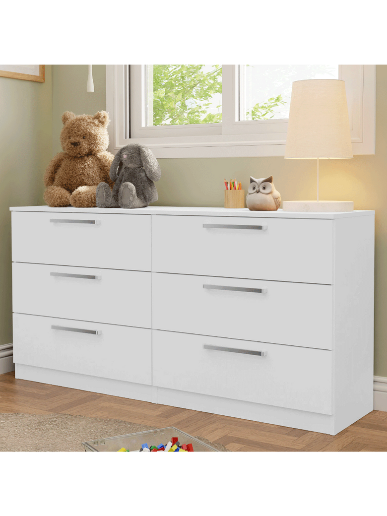 Cômoda Infantil 6 Gavetas Branco 3435 Madesa