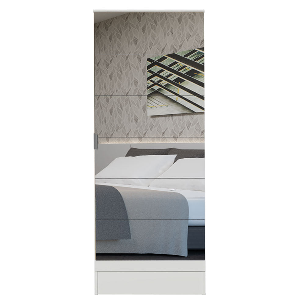 Sapateira Madesa Isis 1 Porta com Espelho Branco