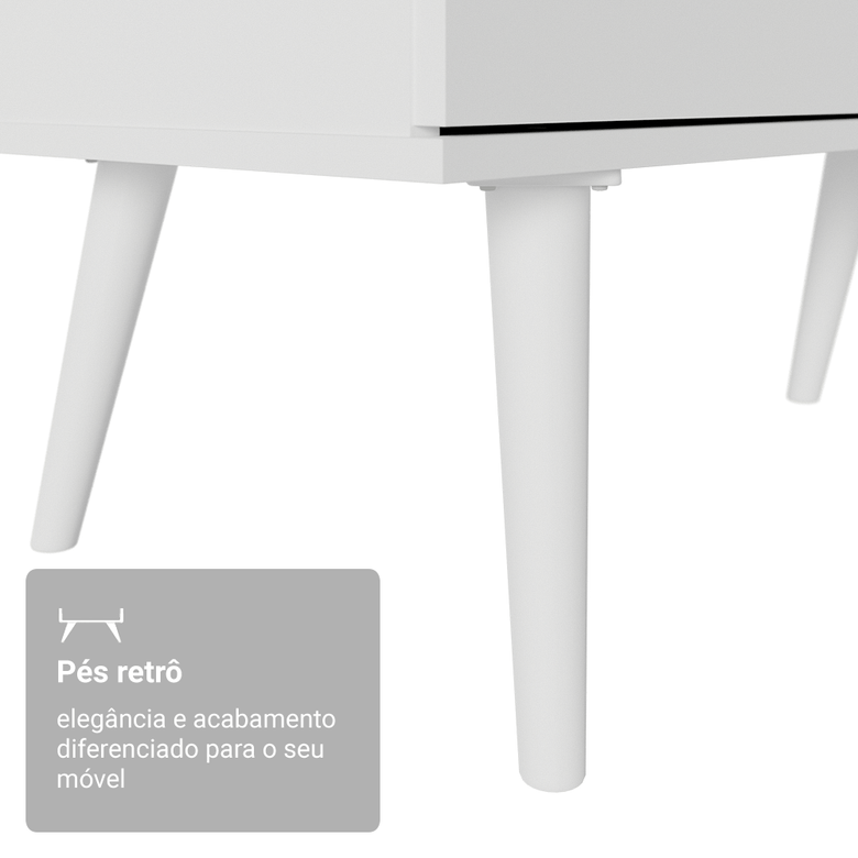 Mesa de Escritório em L 3 Gavetas Branco Lisboa Madesa XA