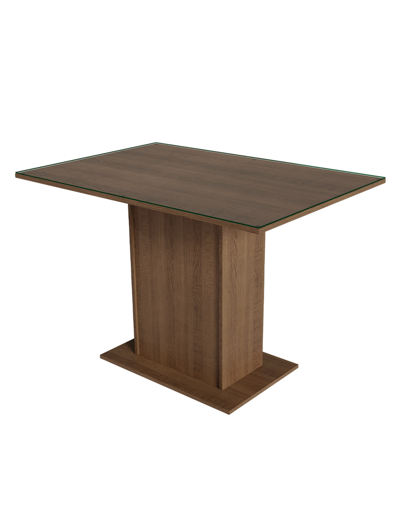 Mesa de Jantar Retangular com Tampo de Vidro Rustic 5329 Madesa