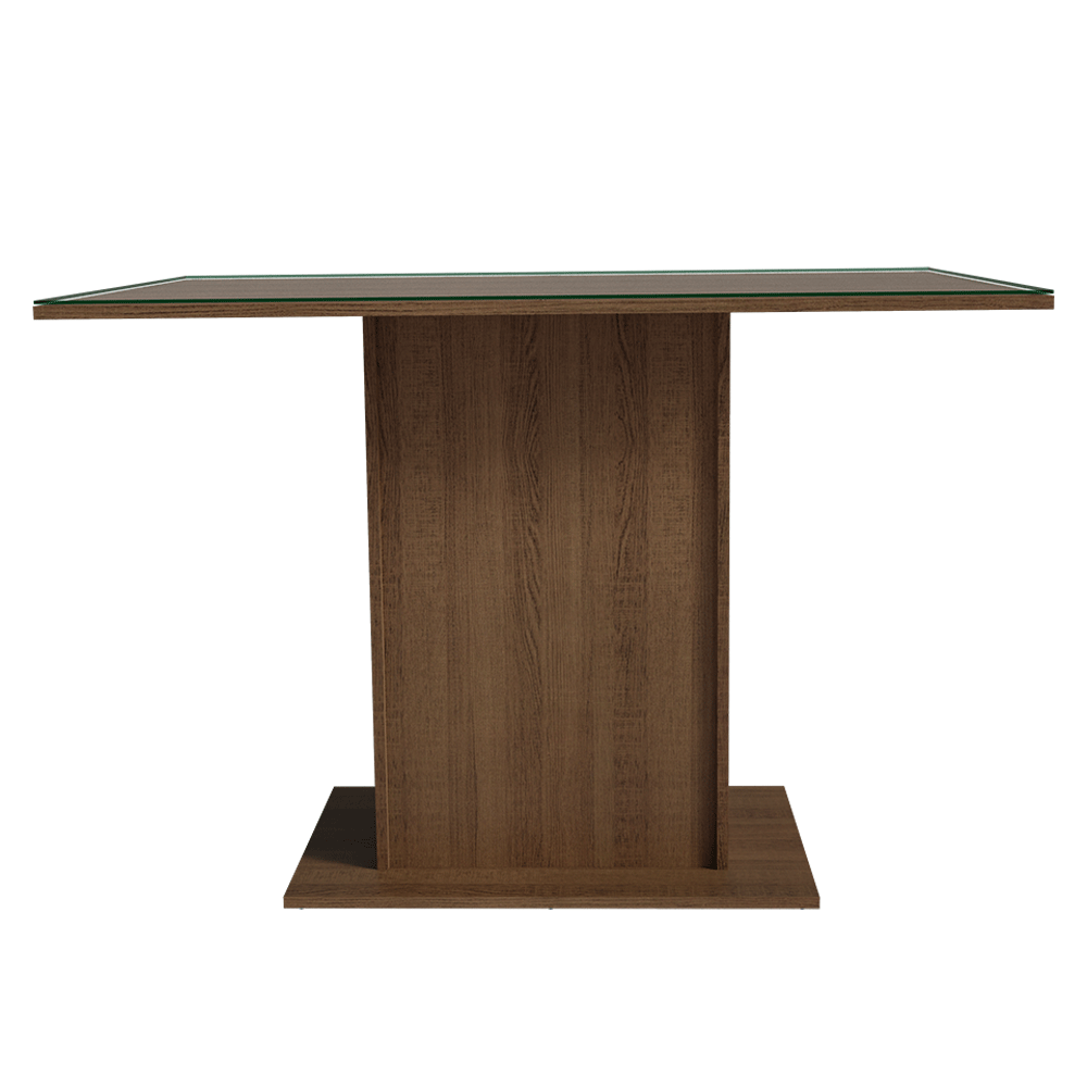 Mesa de Jantar Retangular com Tampo de Vidro Rustic 5329 Madesa