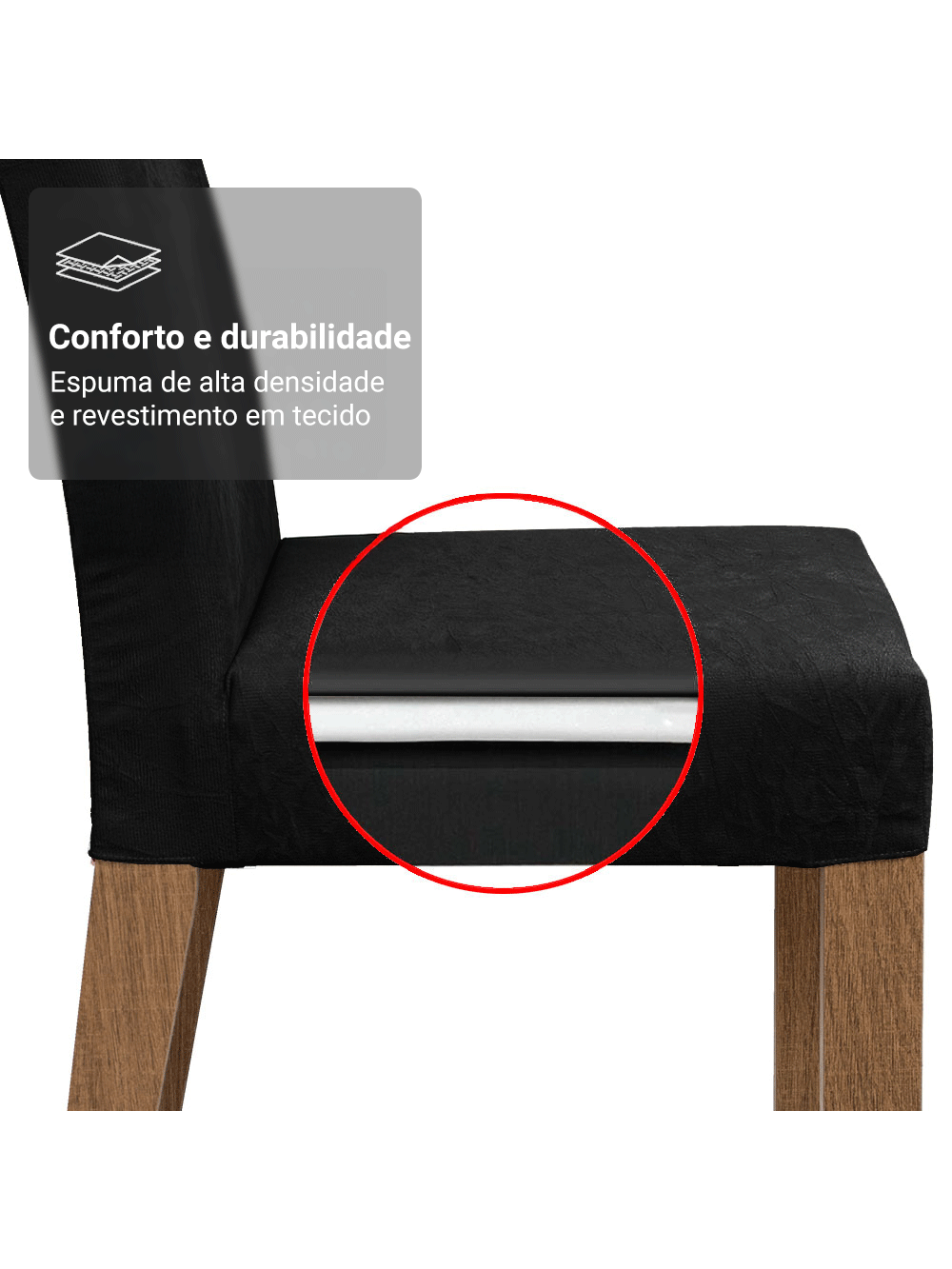 Conjunto Sala de Jantar Mesa Tampo de Vidro 4 Cadeiras Rustic/Preto/Oxford Zion Madesa