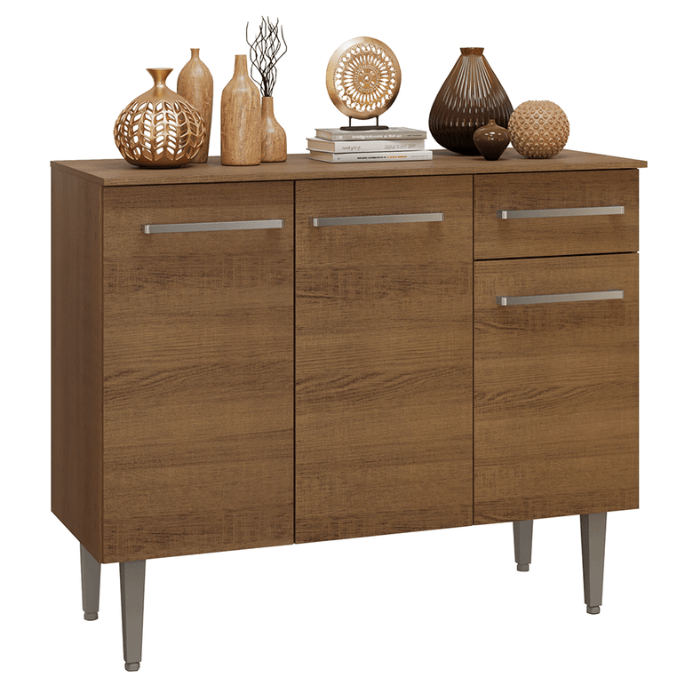 Buffet Aparador 105cm 3 Portas e 1 Gaveta Rustic Madesa