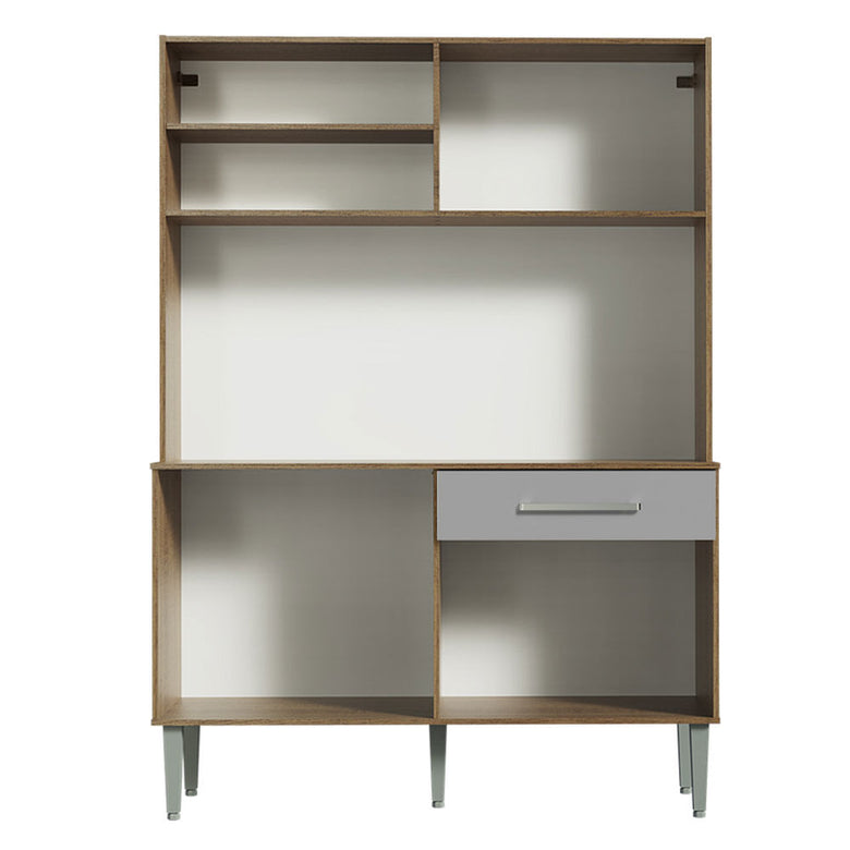 Kit Cozinha Compacta 120cm Rustic/Cinza Life Madesa