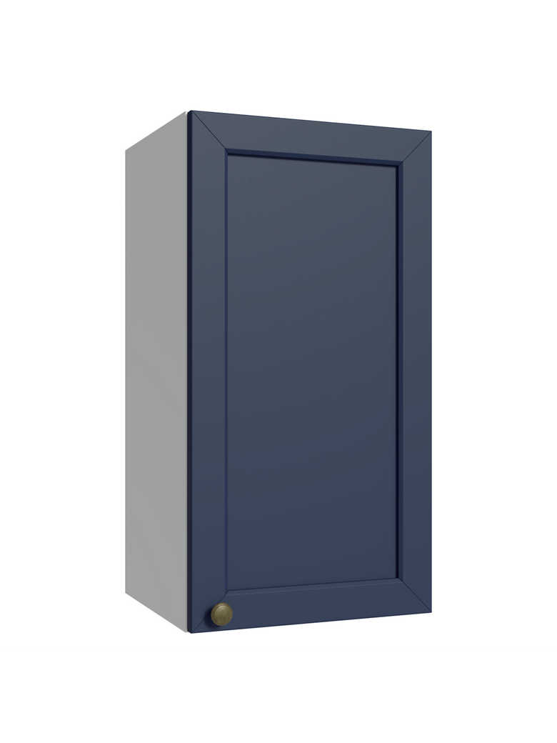 Armário Aéreo 35 cm 1 Porta Branco/Azul Vik Madesa