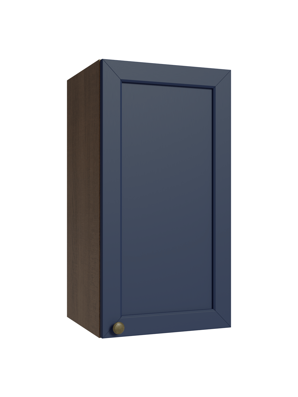 Armário Aéreo 35 cm 1 Porta Rustic/Azul Vik Madesa - Rustic/Azul