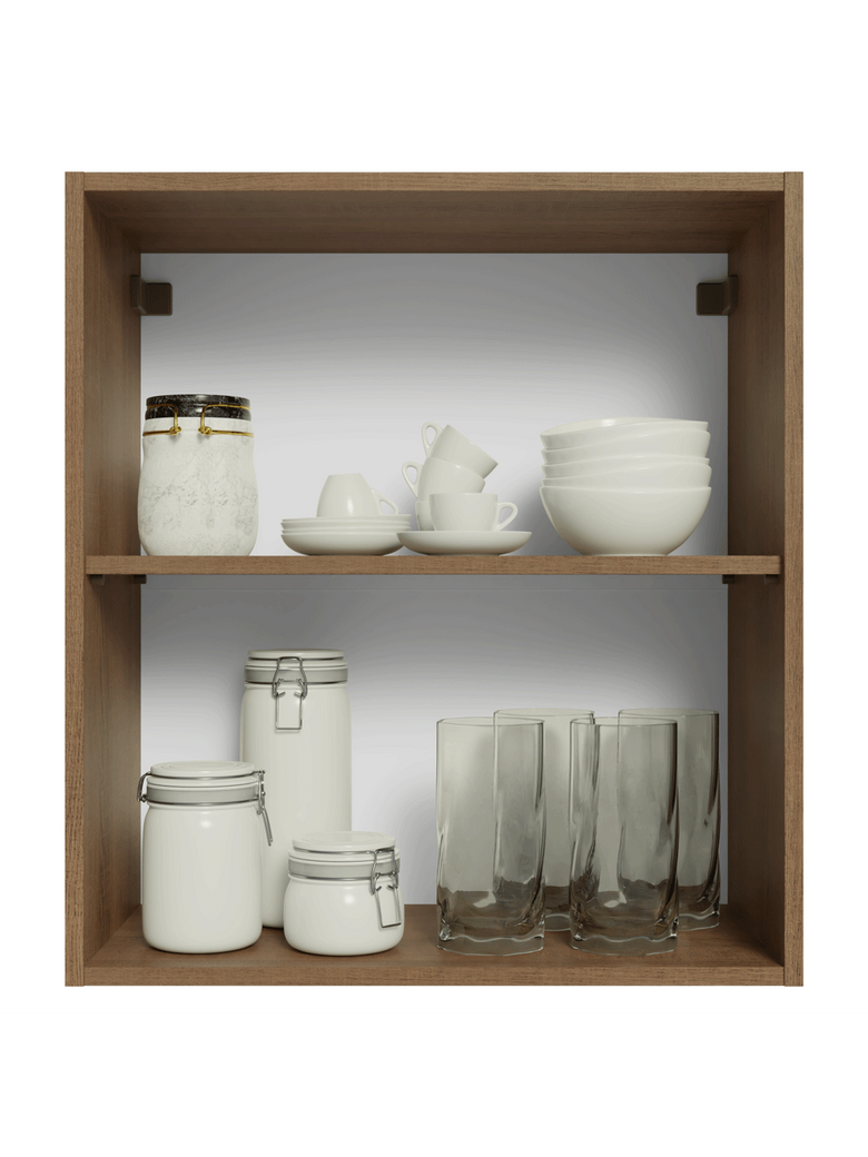 Armário Aéreo 60 cm 1 Porta Rustic/Branco Vik Madesa