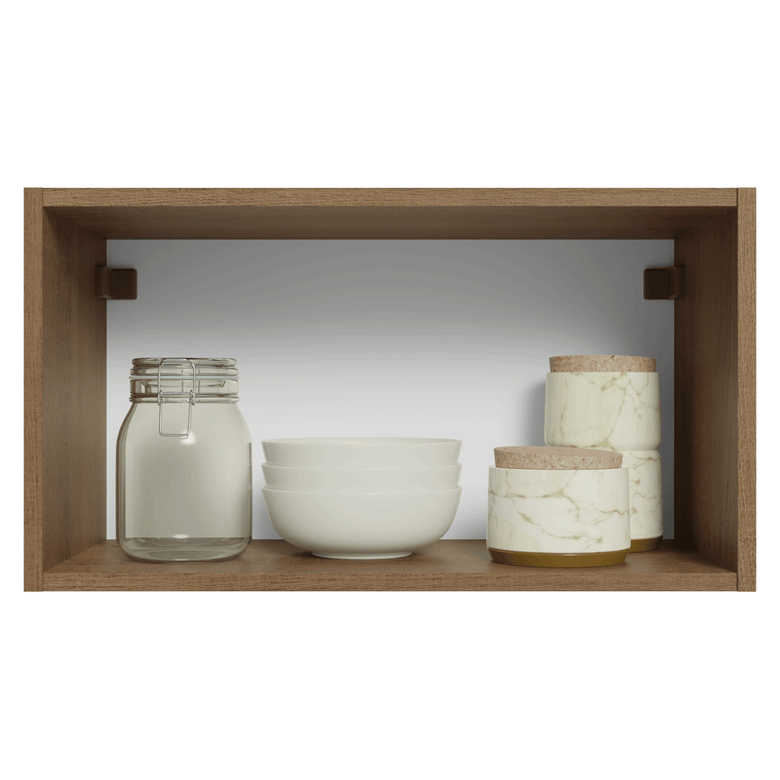 Armário Aéreo 60 cm 1 Porta Basculante Rustic/Branco Vik Madesa