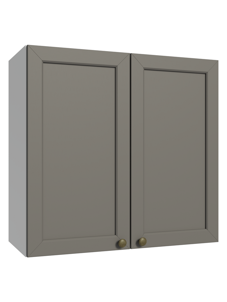 Armário Aéreo 70 cm 2 Portas Branco/Cinza Vik Madesa