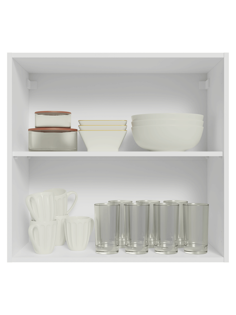 Armário Aéreo 70 cm 2 Portas Branco/Cinza Vik Madesa