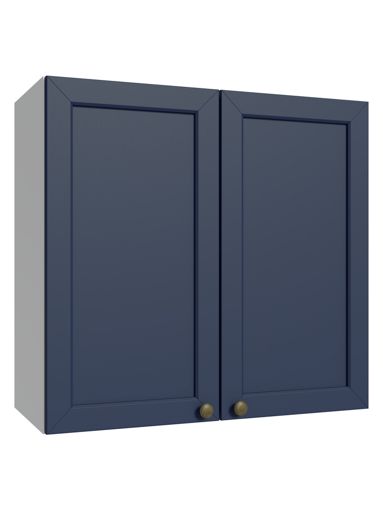 Armário Aéreo 70 cm 2 Portas Branco/Azul Vik Madesa