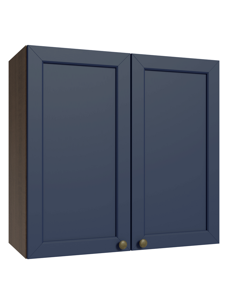 Armário Aéreo 70 cm 2 Portas Rustic/Azul Vik Madesa