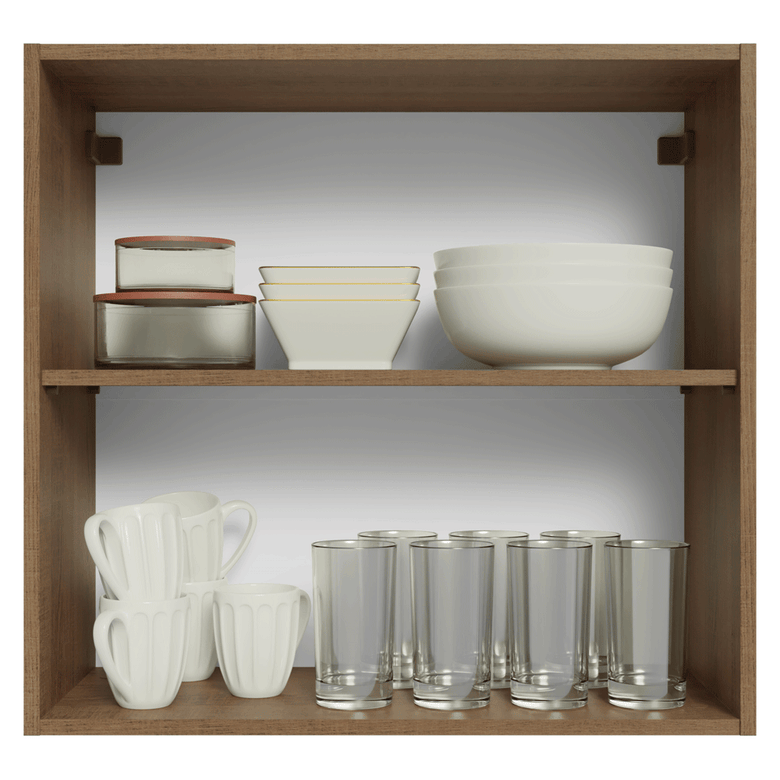 Armário Aéreo 70 cm 2 Portas Rustic/Azul Vik Madesa