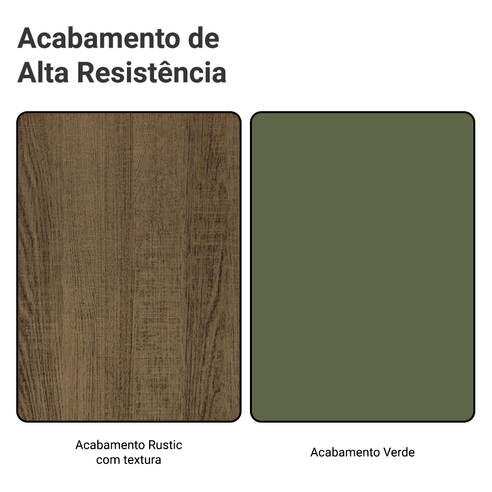 Armário Aéreo 70 cm 2 Portas Rustic/Verde Vik Madesa