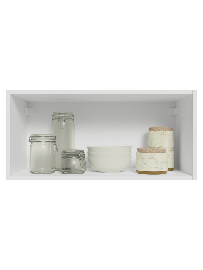 Armário Aéreo 70 cm 1 Porta Basculante Branco/Cinza Vik Madesa