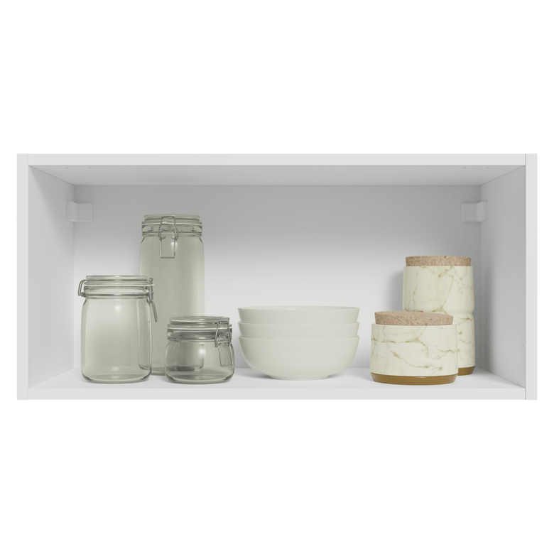 Armário Aéreo 70 cm 1 Porta Basculante Branco/Azul Vik Madesa