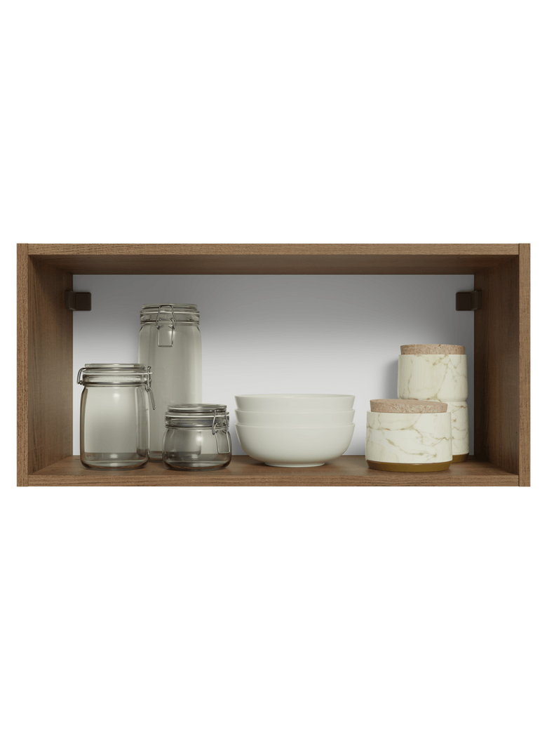 Armário Aéreo 70 cm 1 Porta Basculante Rustic/Branco Vik Madesa