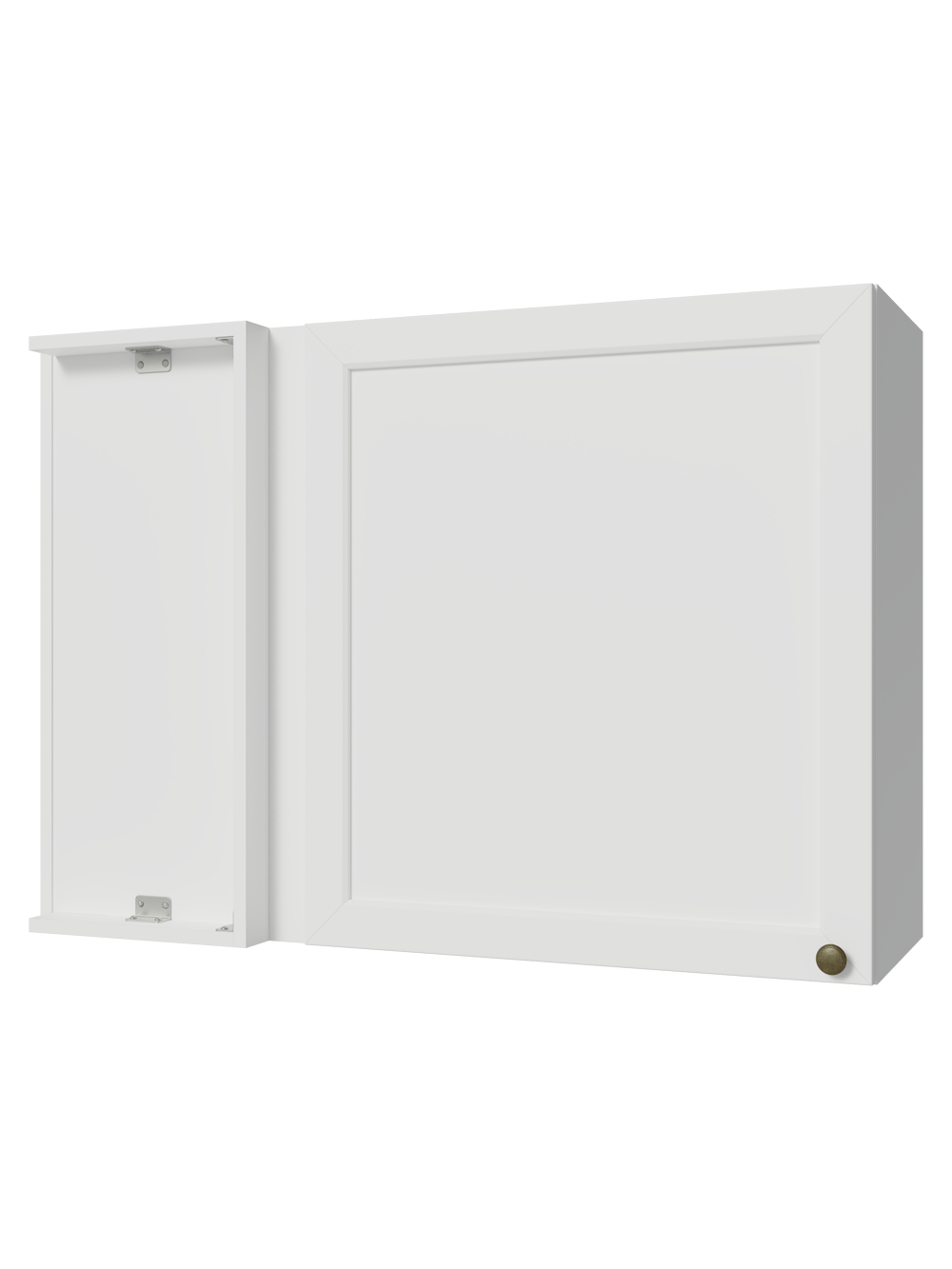 Armário Aéreo de Canto 1 Porta Branco Vik Madesa - Branco