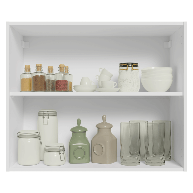 Armário Aéreo 80 cm 2 Portas Branco Vik Madesa