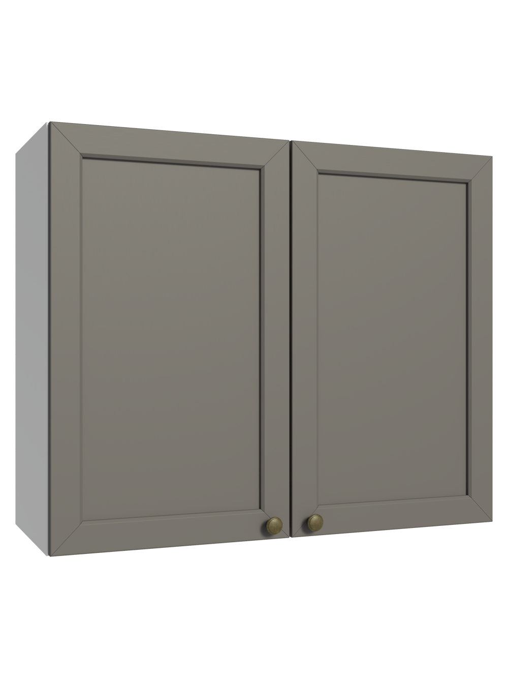 Armário Aéreo 80 cm 2 Portas Branco/Cinza Vik Madesa - Branco/Cinza