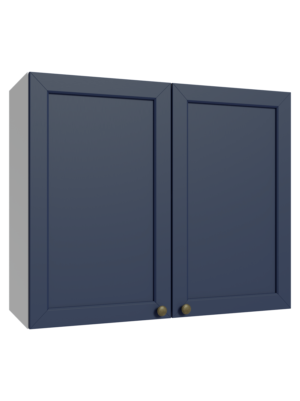 Armário Aéreo 80 cm 2 Portas Branco/Azul Vik Madesa - Branco/Azul