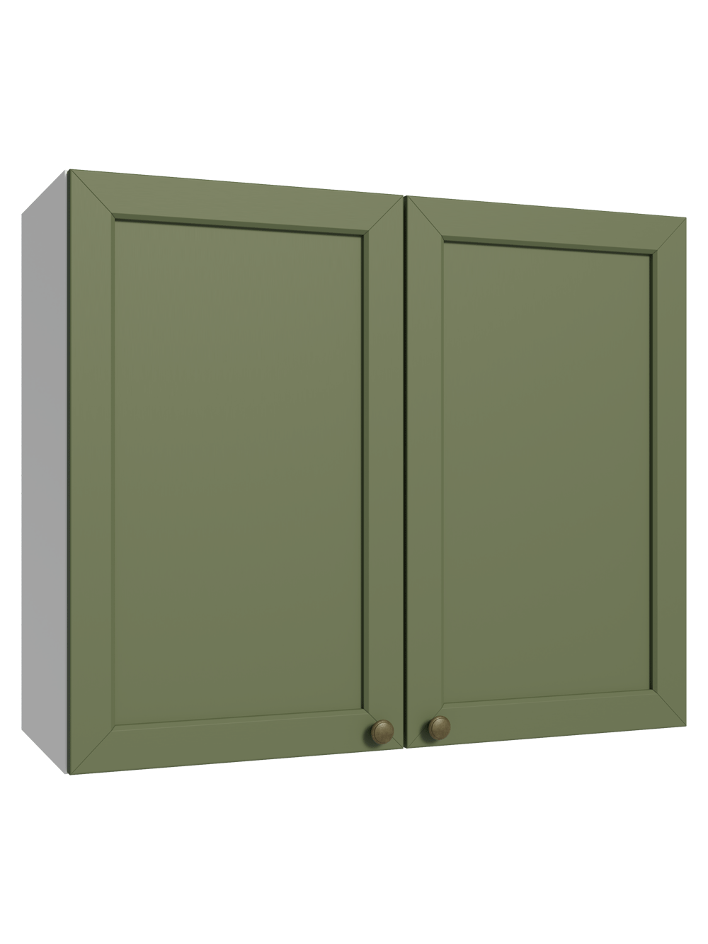 Armário Aéreo 80 cm 2 Portas Branco/Verde Vik Madesa - Branco/Verde