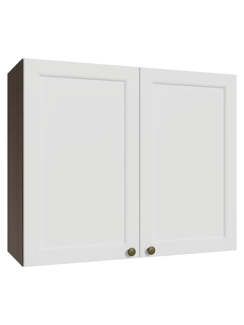 Armário Aéreo 80 cm 2 Portas Rustic/Branco Vik Madesa