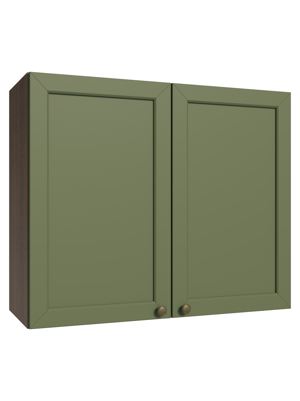 Armário Aéreo 80 cm 2 Portas Rustic/Verde Vik Madesa - Rustic/Verde