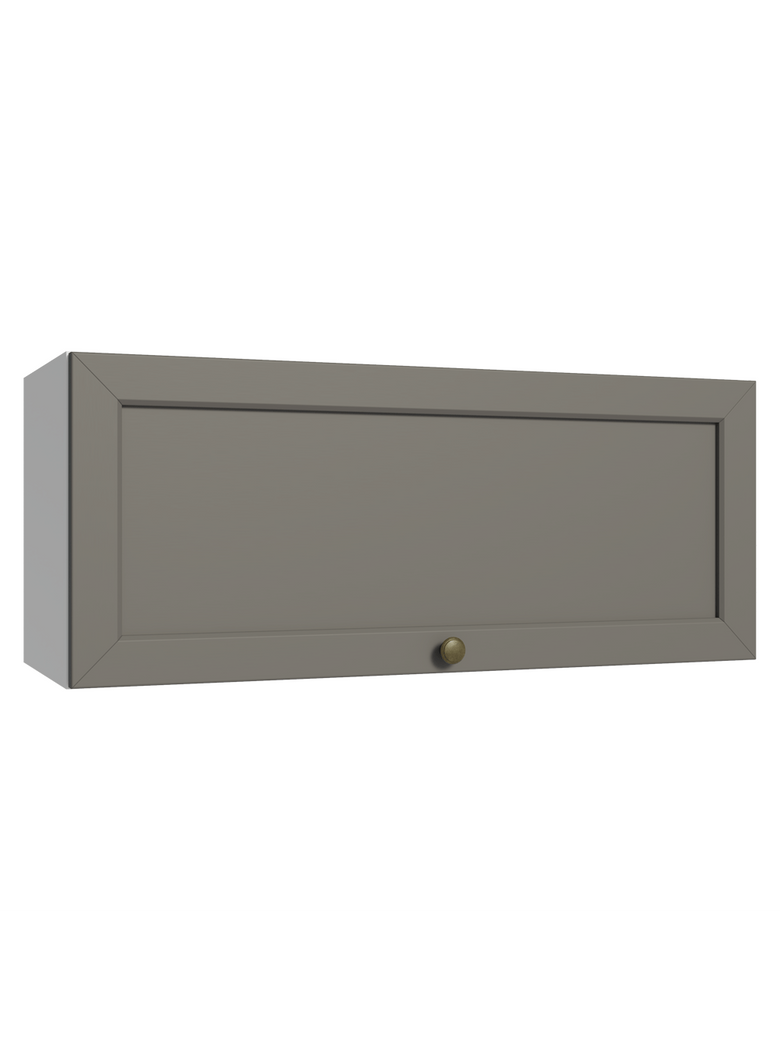 Armário Aéreo 80 cm 1 Porta Basculante Branco/Cinza Vik Madesa