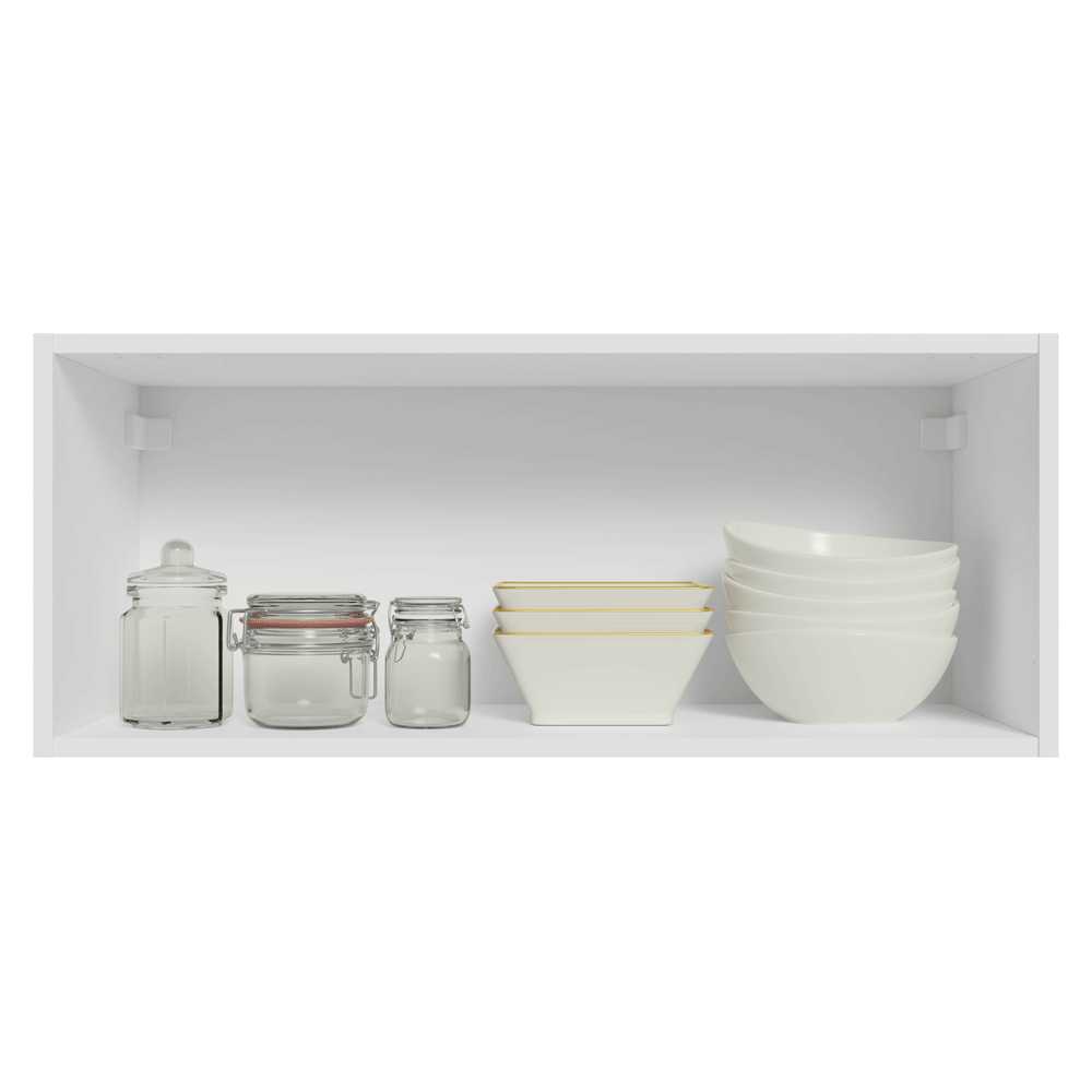 Armário Aéreo 80 cm 1 Porta Basculante Branco/Cinza Vik Madesa