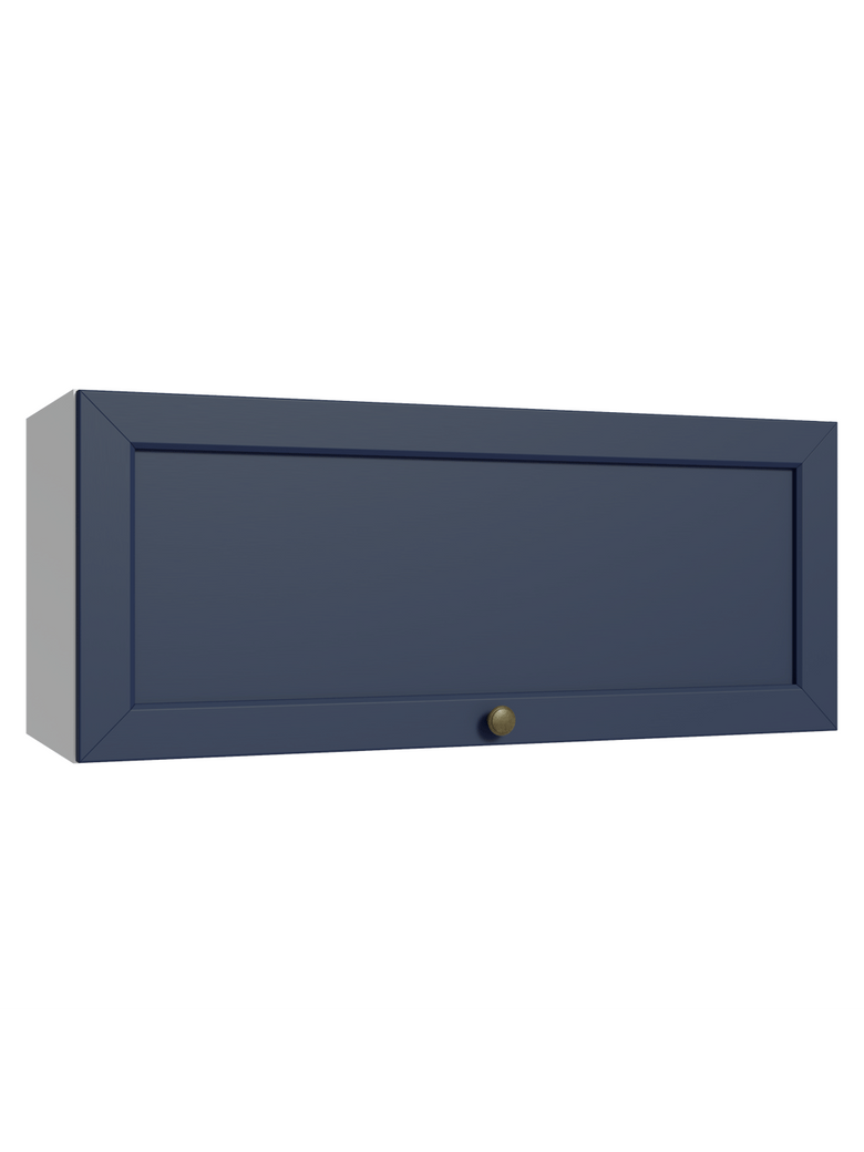 Armário Aéreo 80 cm 1 Porta Basculante Branco/Azul Vik Madesa