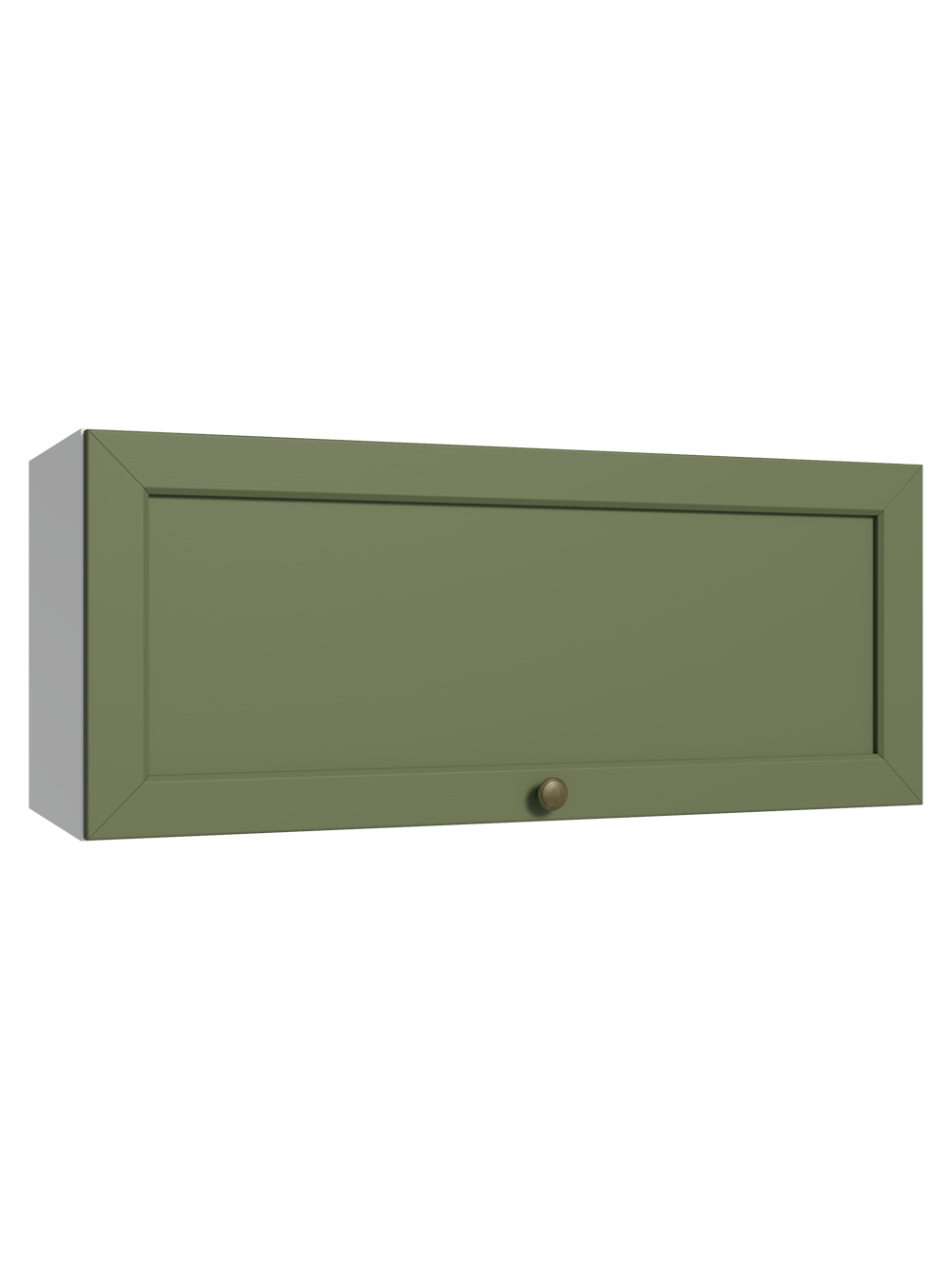 Armário Aéreo 80 cm 1 Porta Basculante Branco/Verde Vik Madesa - Branco/Verde