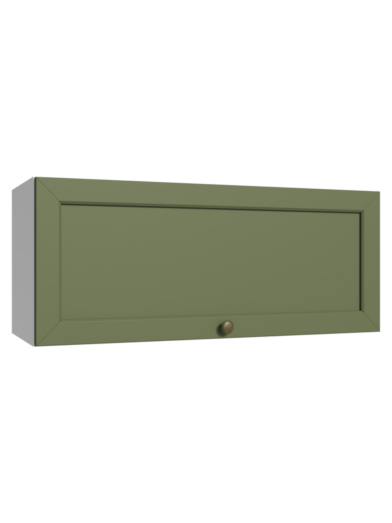 Armário Aéreo 80 cm 1 Porta Basculante Branco/Verde Vik Madesa