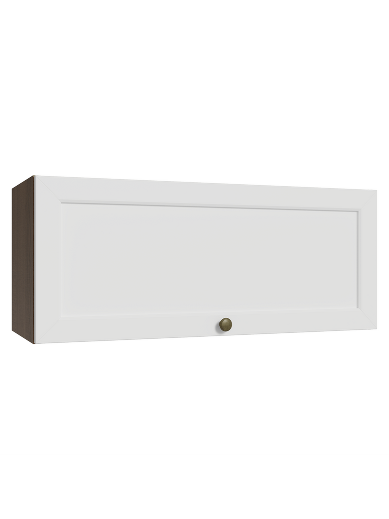 Armário Aéreo 80 cm 1 Porta Basculante Rustic/Branco Vik Madesa