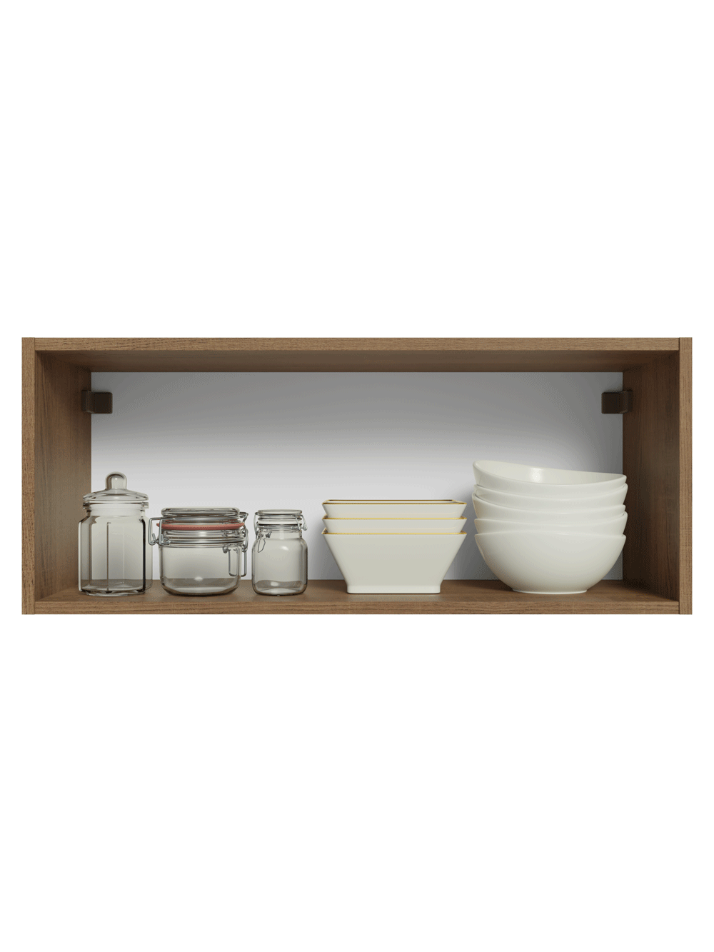 Armário Aéreo 80 cm 1 Porta Basculante Rustic/Verde Vik Madesa