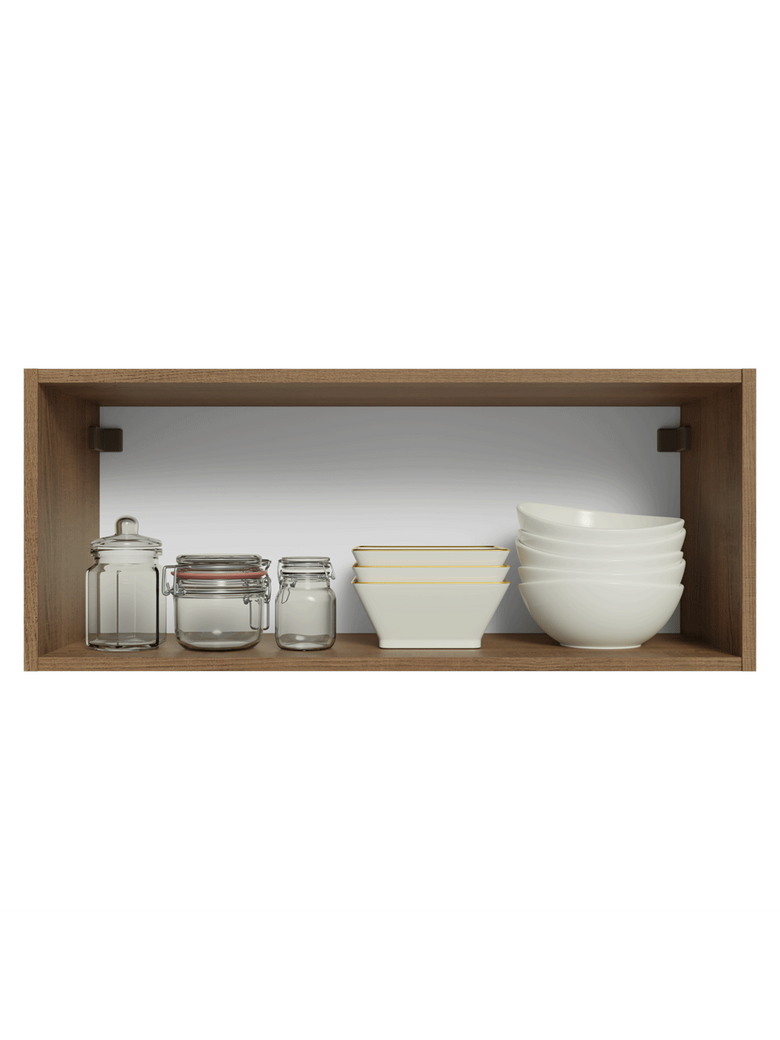 Armário Aéreo 80 cm 1 Porta Basculante Rustic/Verde Vik Madesa