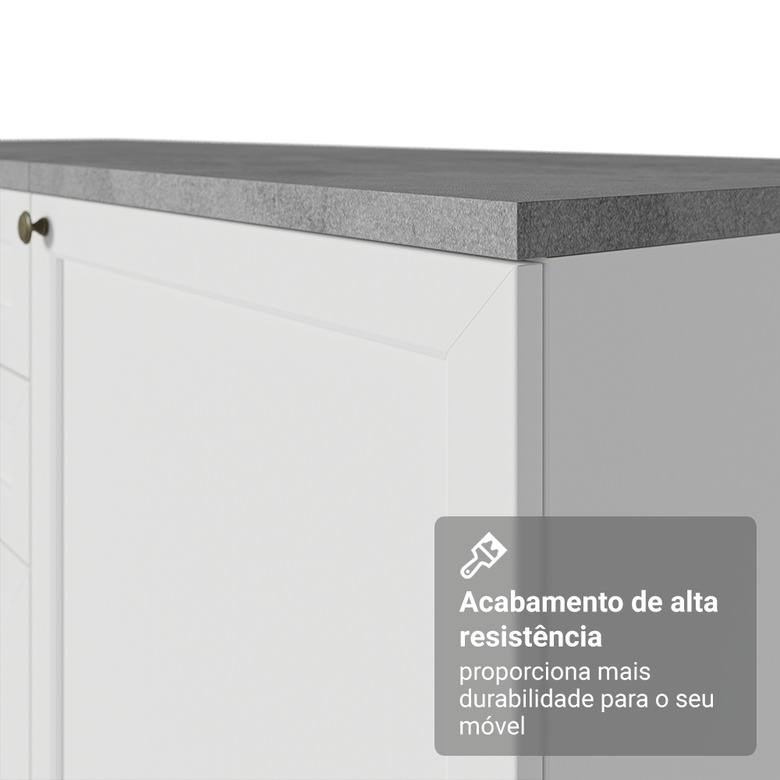 Paneleiro 60 cm 3 Portas Branco Vik Madesa