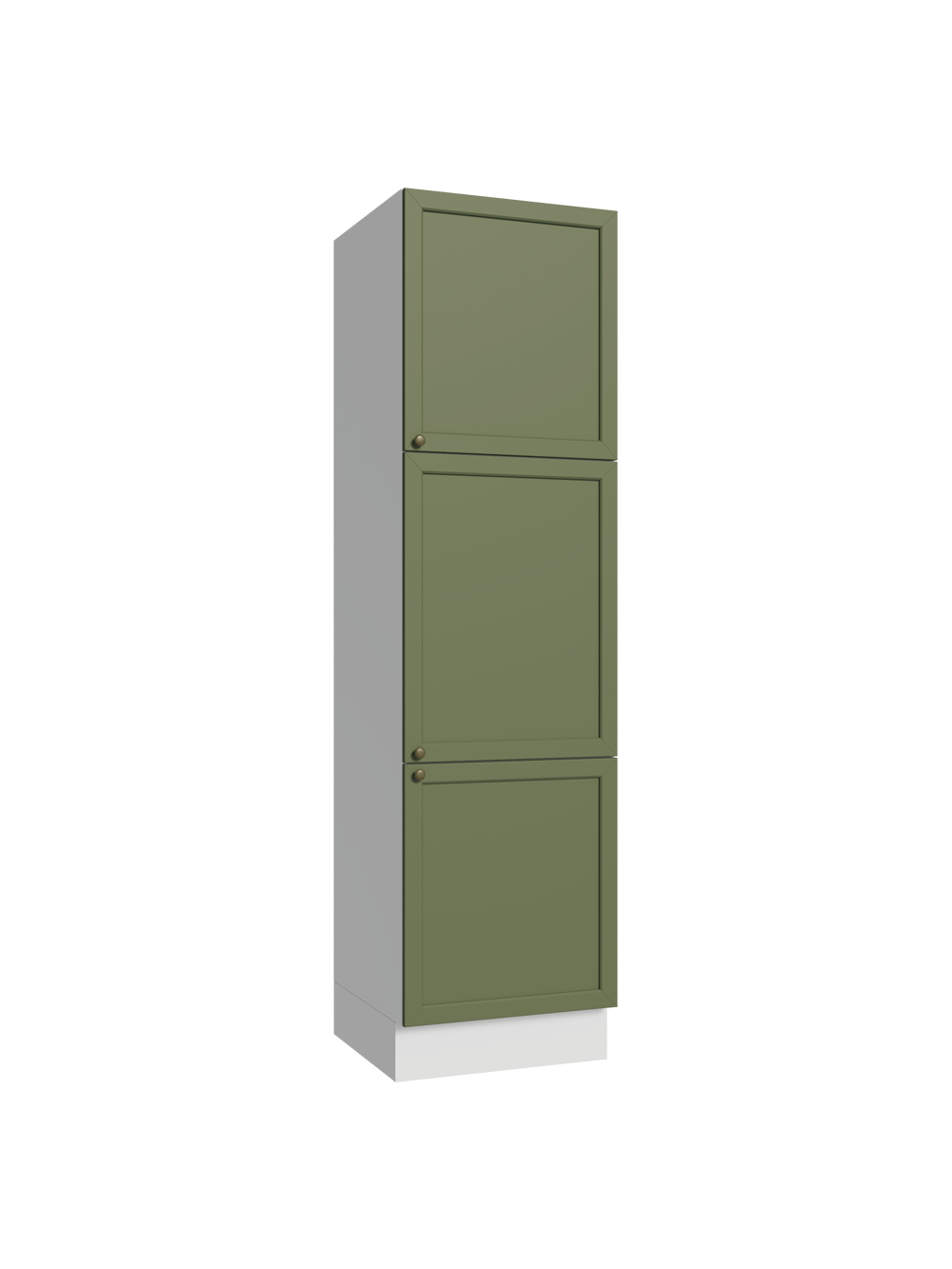 Paneleiro 60 cm 3 Portas Branco/Verde Vik Madesa - Branco/Verde